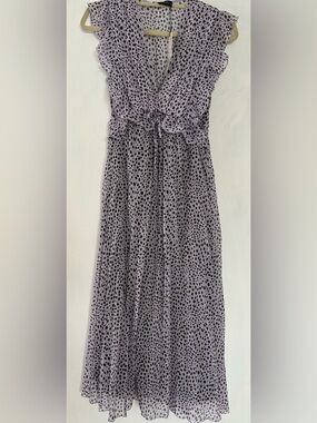 Zara Women's Lavender Spot Print Dress